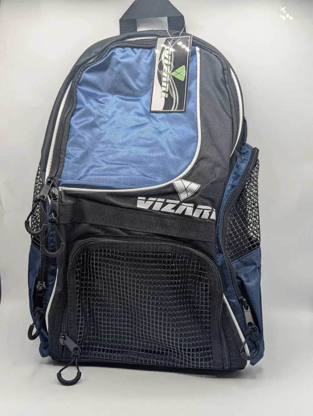 Vizari Solano Soccer Equipment Gear Bag Backpack Navy/Black NWT